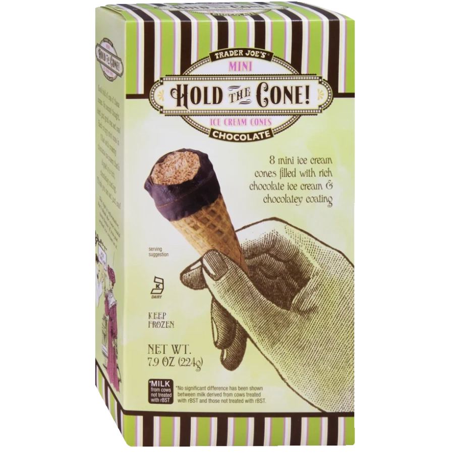 Trader Joe's Chocolate Hold the Cone! Mini Ice Cream Cones box